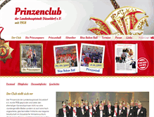 Tablet Screenshot of prinzenclub-duesseldorf.de